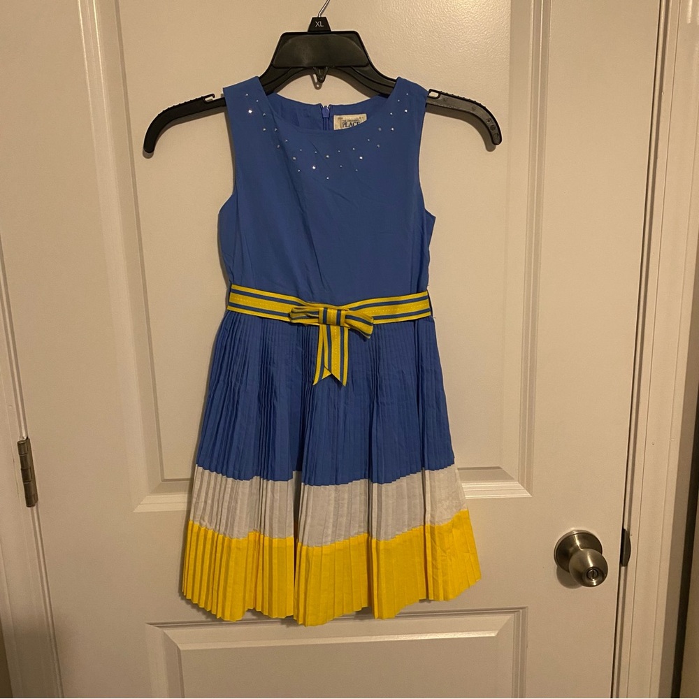 The Children's Place Blue and Yellow Striped Dress